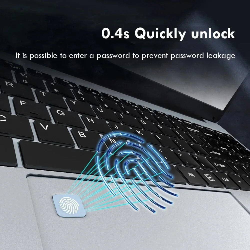 15.6" Windows 11 laptops Computer Intel CORE i3 5005 16GB RAM 1/2TB SSD Notebook Gamer Computer PC Fingerprint unlocking Laptops