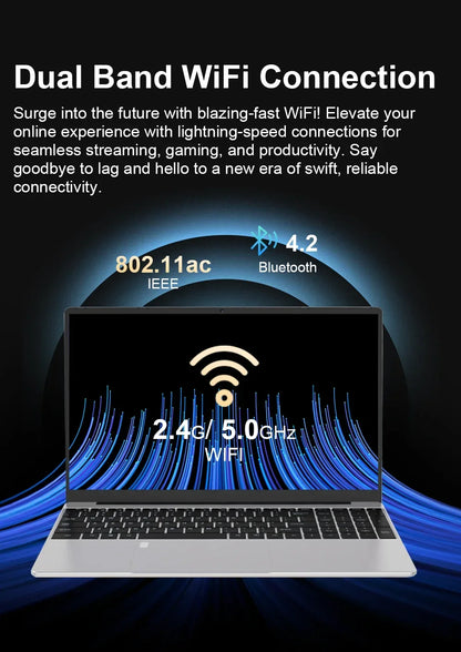 15.6" Windows 11 laptops Computer Intel CORE i3 5005 16GB RAM 1/2TB SSD Notebook Gamer Computer PC Fingerprint unlocking Laptops