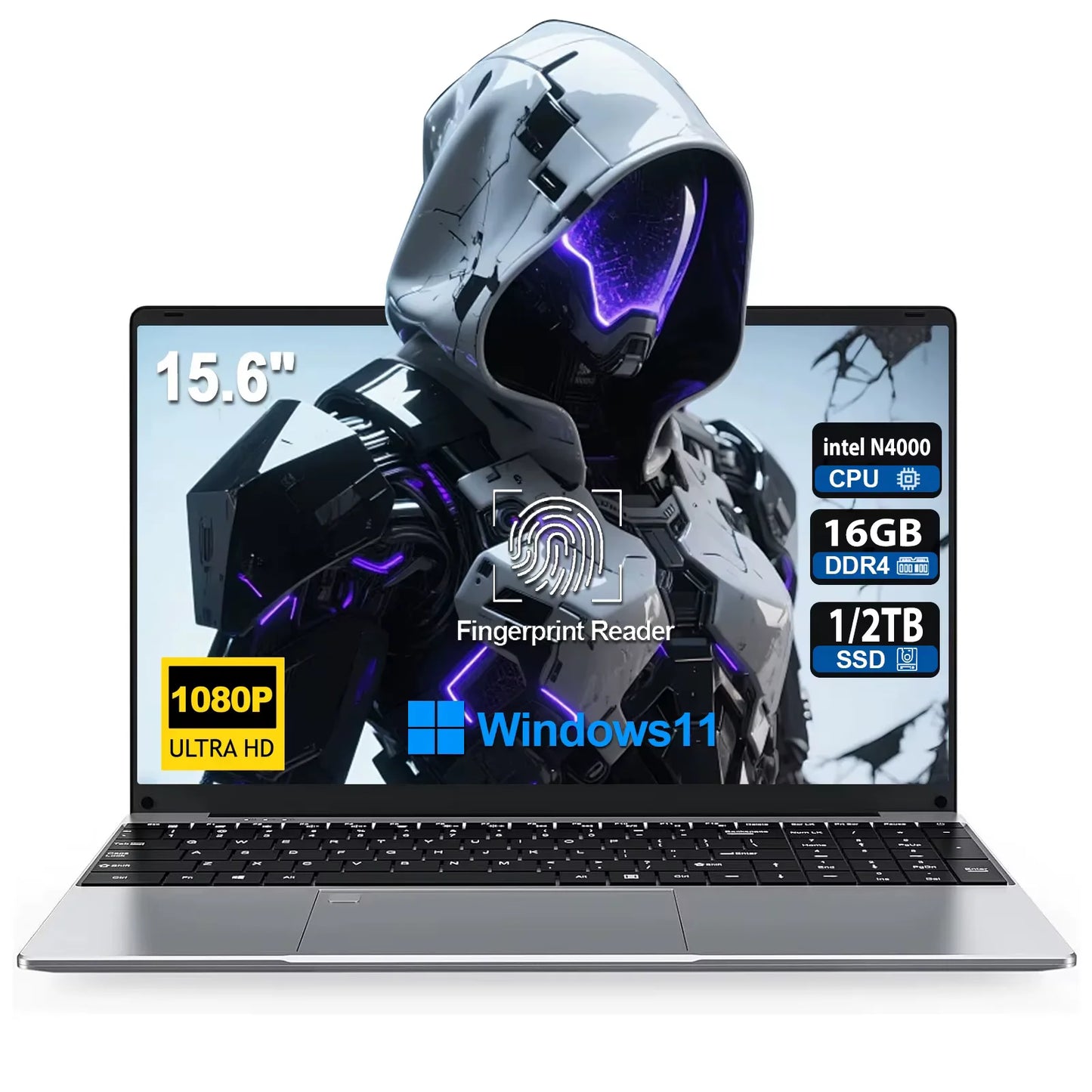 15.6" Windows 11 laptops Computer Intel CORE i3 5005 16GB RAM 1/2TB SSD Notebook Gamer Computer PC Fingerprint unlocking Laptops
