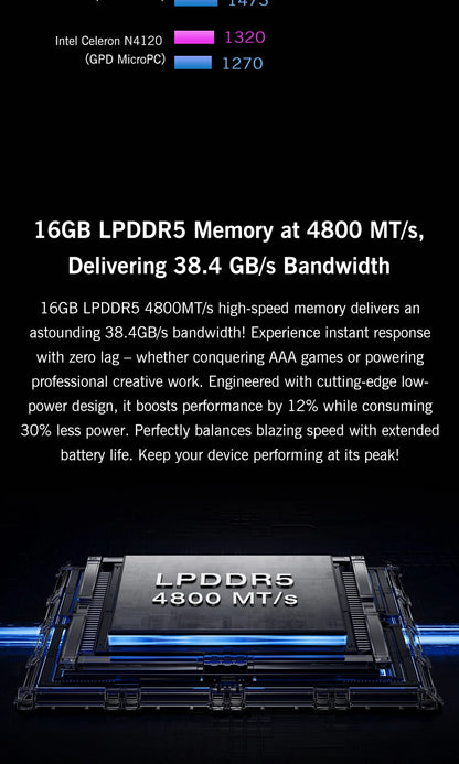 2025 New GPD MicroPC 2 7Inches Mini Industry Laptop Intel® Core™ i3-N300 16GB/512GB Windows 11 Portable Computer Notebook