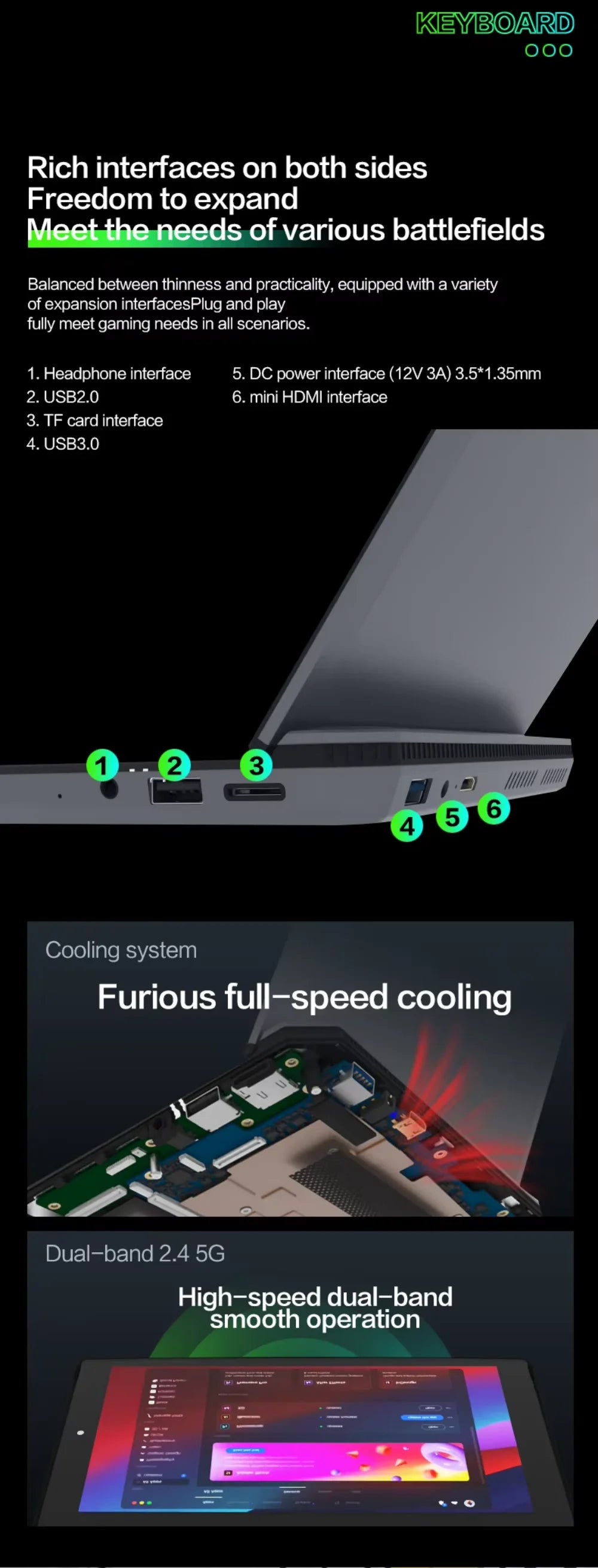 2025 Portable Mini Notebook Laptop Micro Computer 7 Inch Touch Screen Intel N95 8G 16G+512GB IPS Netbook Win 11 Pro PC 2.0MP CAM