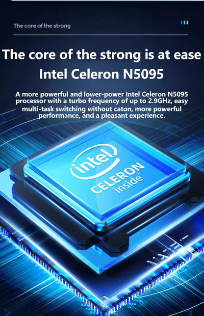 2025 Laptop 15.6 Inch IPS Screen 16GB RAM Intel Celeron 11th N5095 Netbook Windows 10 11 Pro Office Notebook Pc Portable