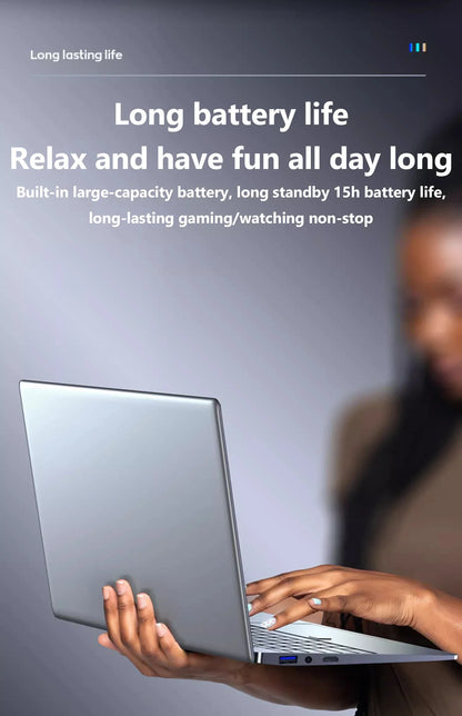 2025 Laptop 15.6 Inch IPS Screen 16GB RAM Intel Celeron 11th N5095 Netbook Windows 10 11 Pro Office Notebook Pc Portable