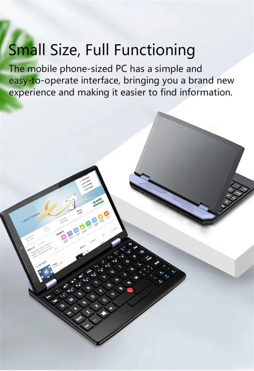 2025 Portable Mini Notebook Laptop Micro Computer 7 Inch Touch Screen Intel N95 8G 16G+512GB IPS Netbook Win 11 Pro PC 2.0MP CAM