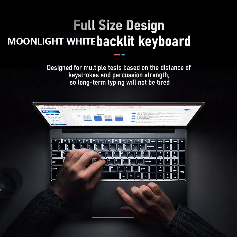 2025 Laptop 15.6 Inch IPS Screen 16GB RAM Intel Celeron 11th N5095 Netbook Windows 10 11 Pro Office Notebook Pc Portable