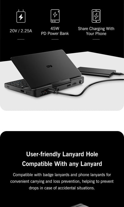 2025 New GPD MicroPC 2 7Inches Mini Industry Laptop Intel® Core™ i3-N300 16GB/512GB Windows 11 Portable Computer Notebook
