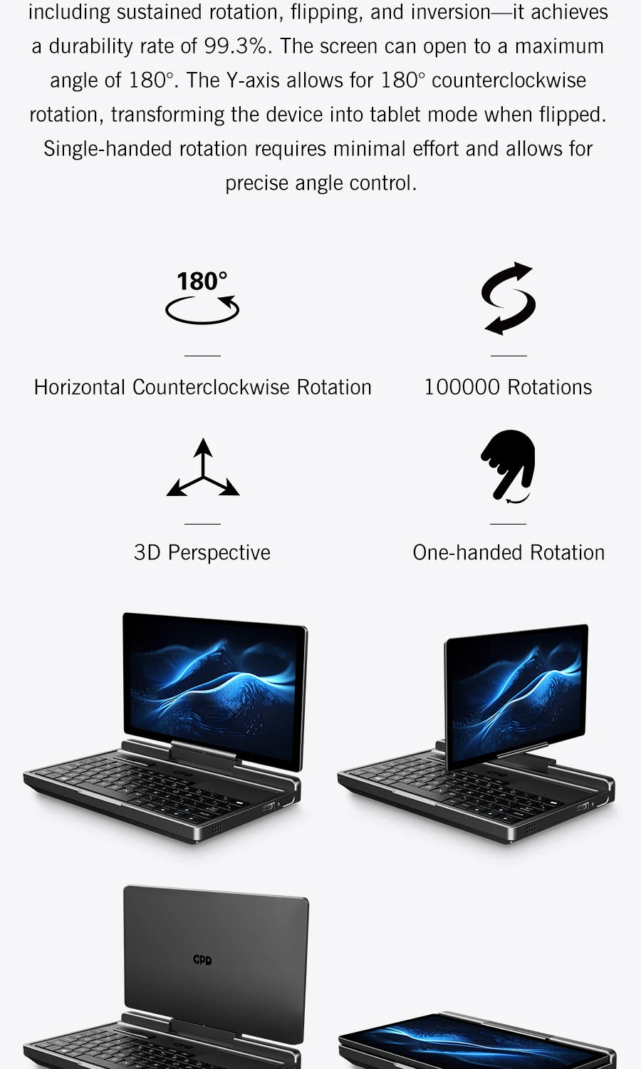 2025 New GPD MicroPC 2 7Inches Mini Industry Laptop Intel® Core™ i3-N300 16GB/512GB Windows 11 Portable Computer Notebook