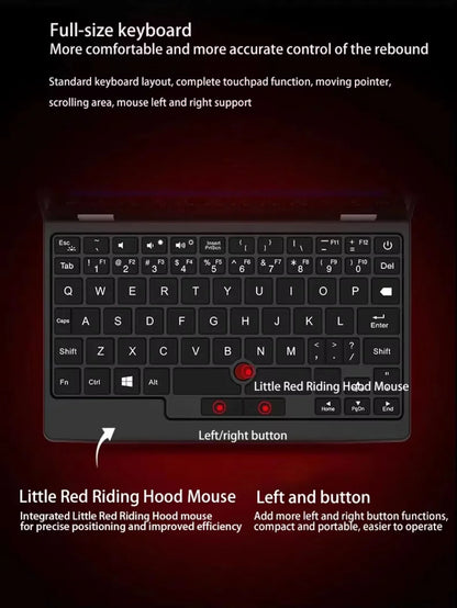 2025 Portable Mini Notebook Laptop Micro Computer 7 Inch Touch Screen Intel N95 8G 16G+512GB IPS Netbook Win 11 Pro PC 2.0MP CAM