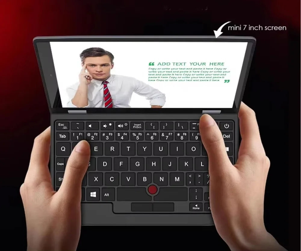 2025 Portable Mini Notebook Laptop Micro Computer 7 Inch Touch Screen Intel N95 8G 16G+512GB IPS Netbook Win 11 Pro PC 2.0MP CAM