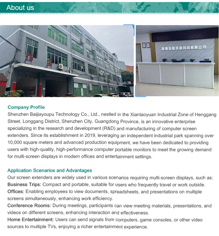 16 Inch Portable IPS LCD Panel Laptop Screen Extender Triple USB Connection Extension for PC Portable Monitor