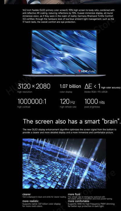 2024  HUAWEI MateBook X Pro Laptop Inter Core Ultra9 185H/Ultra7 155H 32/16GB 2/1TB Netbook 14.2inch 3.1k Touchscreen 120Hz OLED