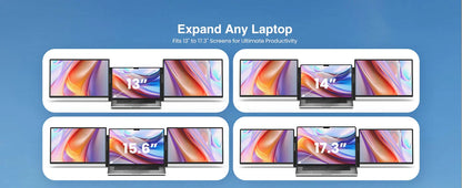 16 Inch Portable IPS LCD Panel Laptop Screen Extender Triple USB Connection Extension for PC Portable Monitor