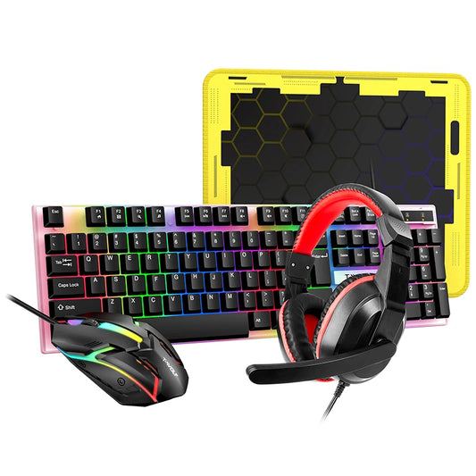 Ensemble PC Complet - Clavier, Souris, Casque & Tapis