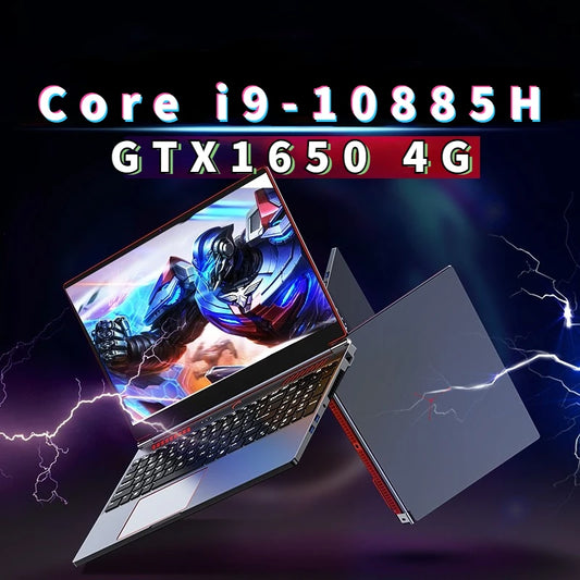 2025 New Gaming Laptop Computer Intel Core i9-10885H i7 8750H GTX1650 4G 16.1 Inch IPS Screen RAM Max 64GB 2*DDR4 2*M.2 NVMe