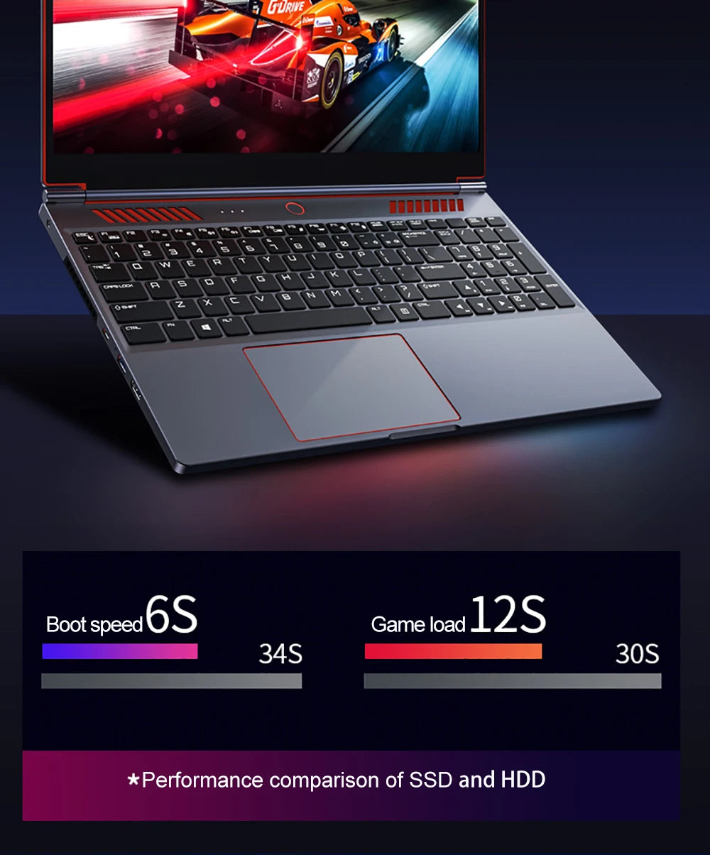 2025 New Gaming Laptop Computer Intel Core i9-10885H i7 8750H GTX1650 4G 16.1 Inch IPS Screen RAM Max 64GB 2*DDR4 2*M.2 NVMe