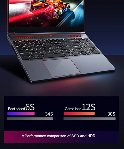 2025 New Gaming Laptop Computer Intel Core i9-10885H i7 8750H GTX1650 4G 16.1 Inch IPS Screen RAM Max 64GB 2*DDR4 2*M.2 NVMe